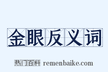 金眼反义词是什么意思的图片